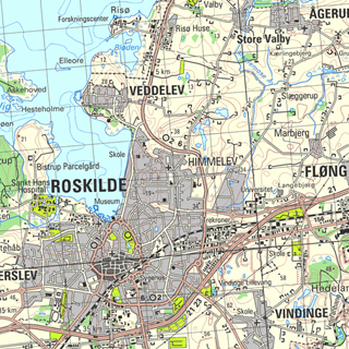 Kort over Roskilde