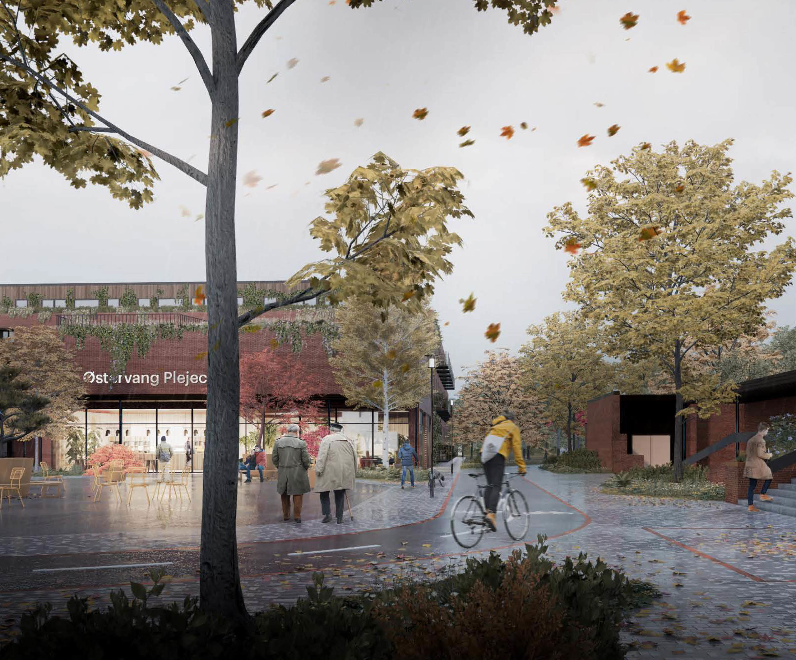 Illustration til helhedsplan for Østervangscenteret