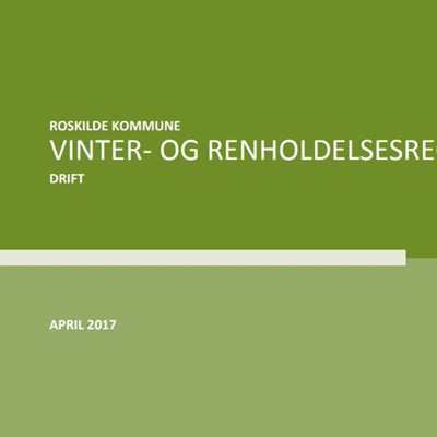 Vinter- og renholdelsesregulativ i Roskilde Kommune til print