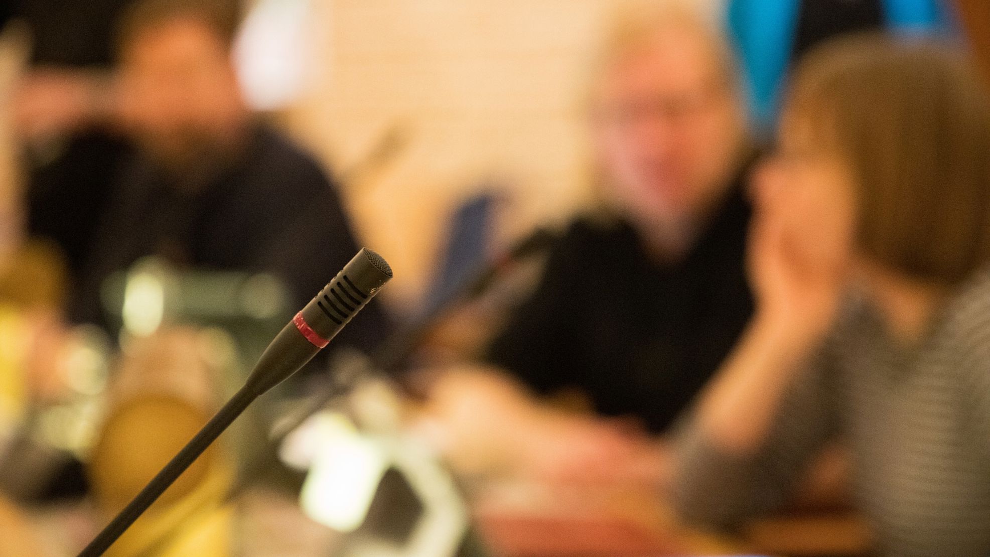 Mikrofon i byrådssalen