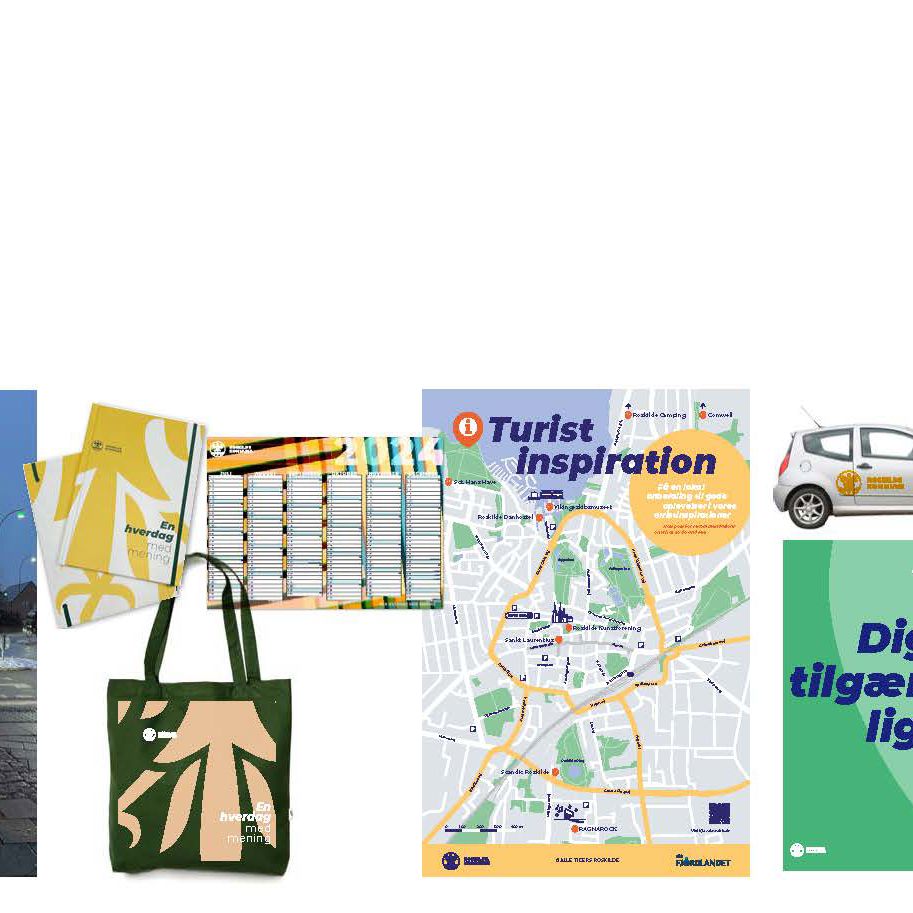Kollage af Roskilde Kommunes design