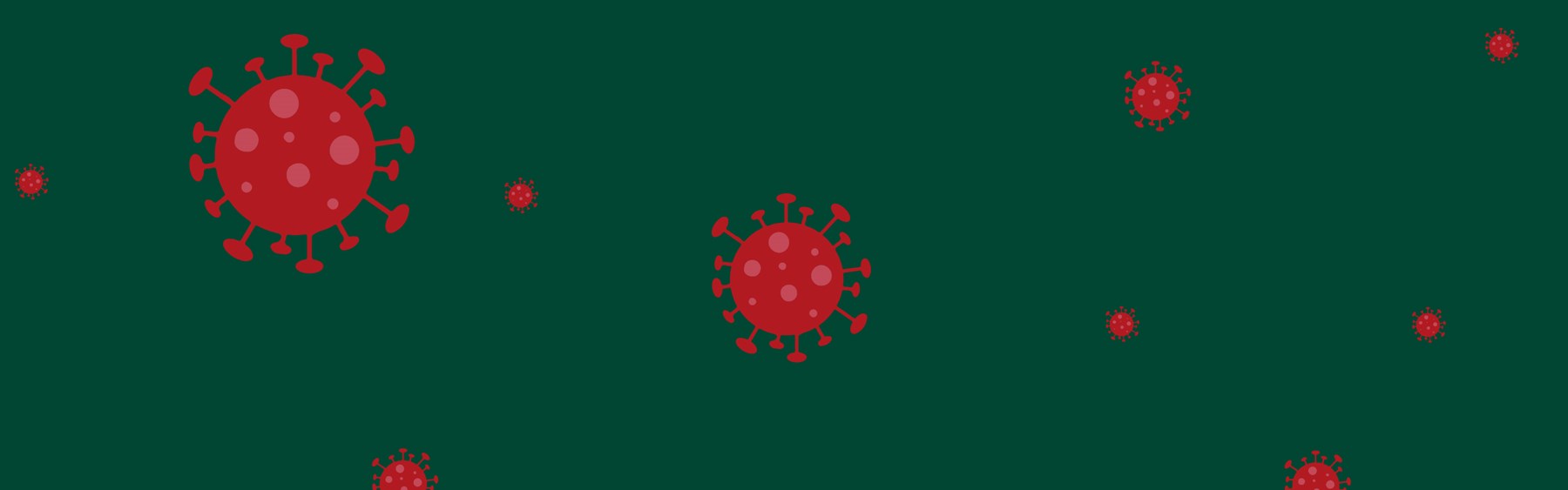 Grafik af coronavirus (COVID-19), grøn
