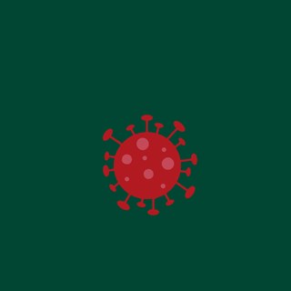 Grafik af coronavirus (COVID-19), grøn