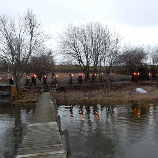 Danmarks Naturfredningsforening Roskilde afholder demonstration med fakkeloptog