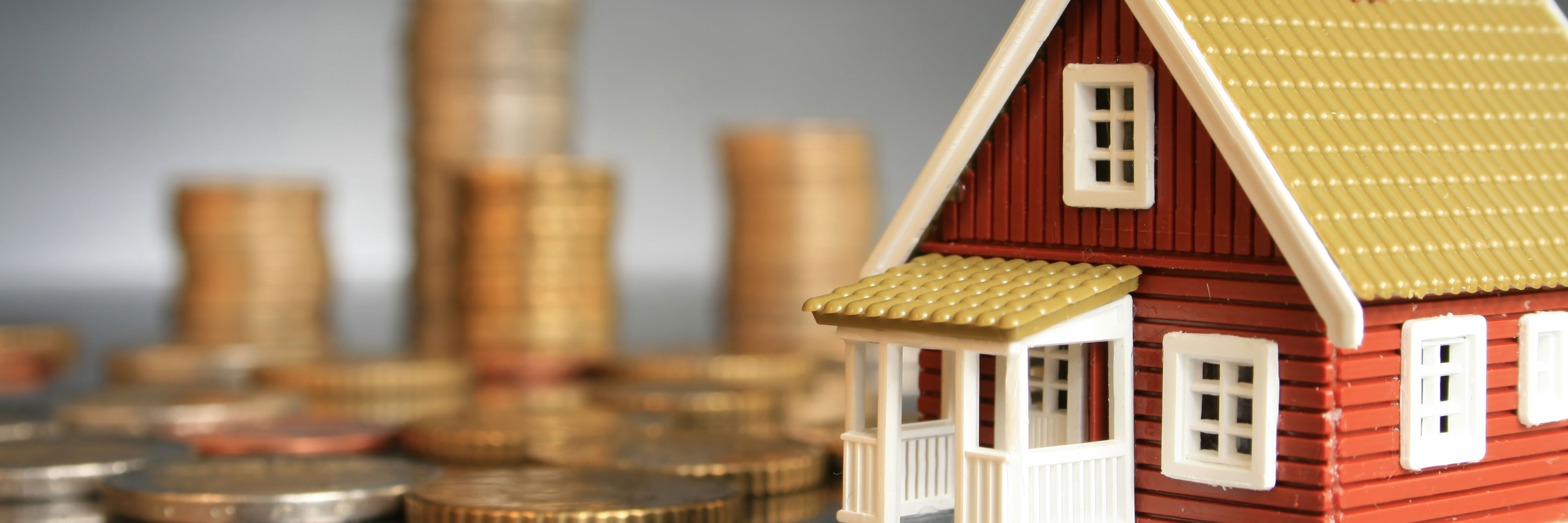 Hus med penge omkring